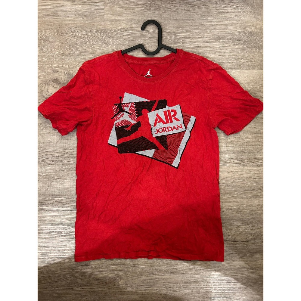 Jordan Brand Mens Graphic‎ T-Shirt Red Jumpman Logo Short Sleeve Size Small